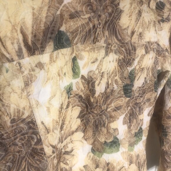 Vintage Analogy Beige Floral Embroidered Button Down Jacket. Women's - Size S - Picture 9 of 10